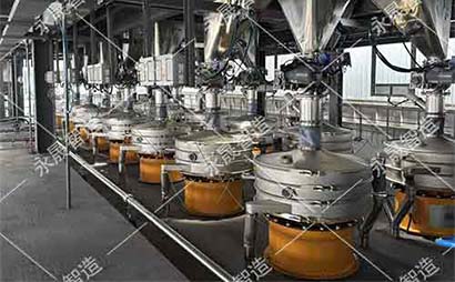 正极材料使用圆形振动筛分设备试机